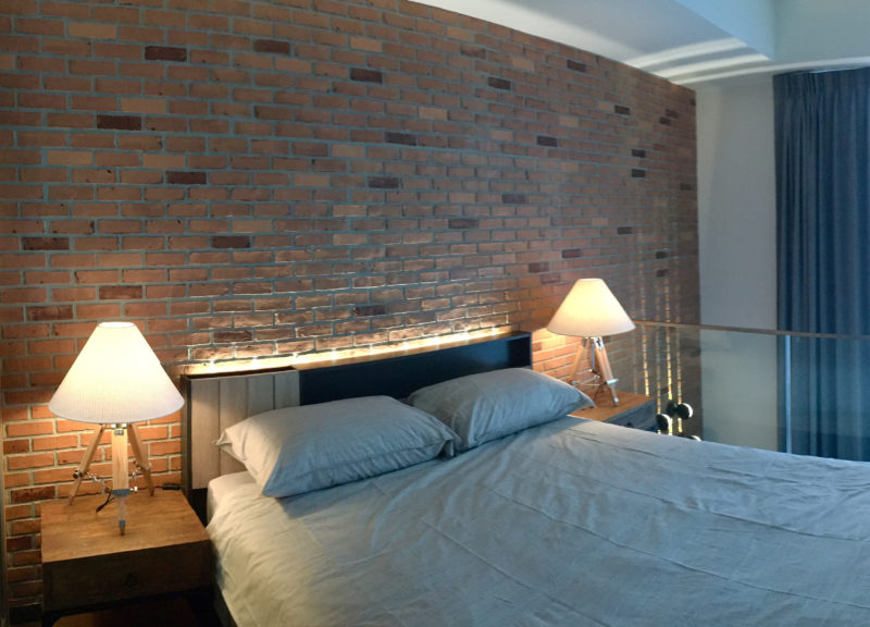Contemporary loft brick wall
