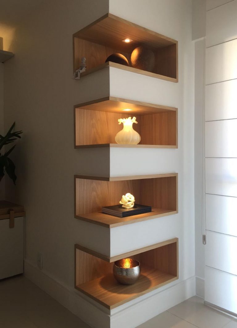 Corner wall shelves ideas