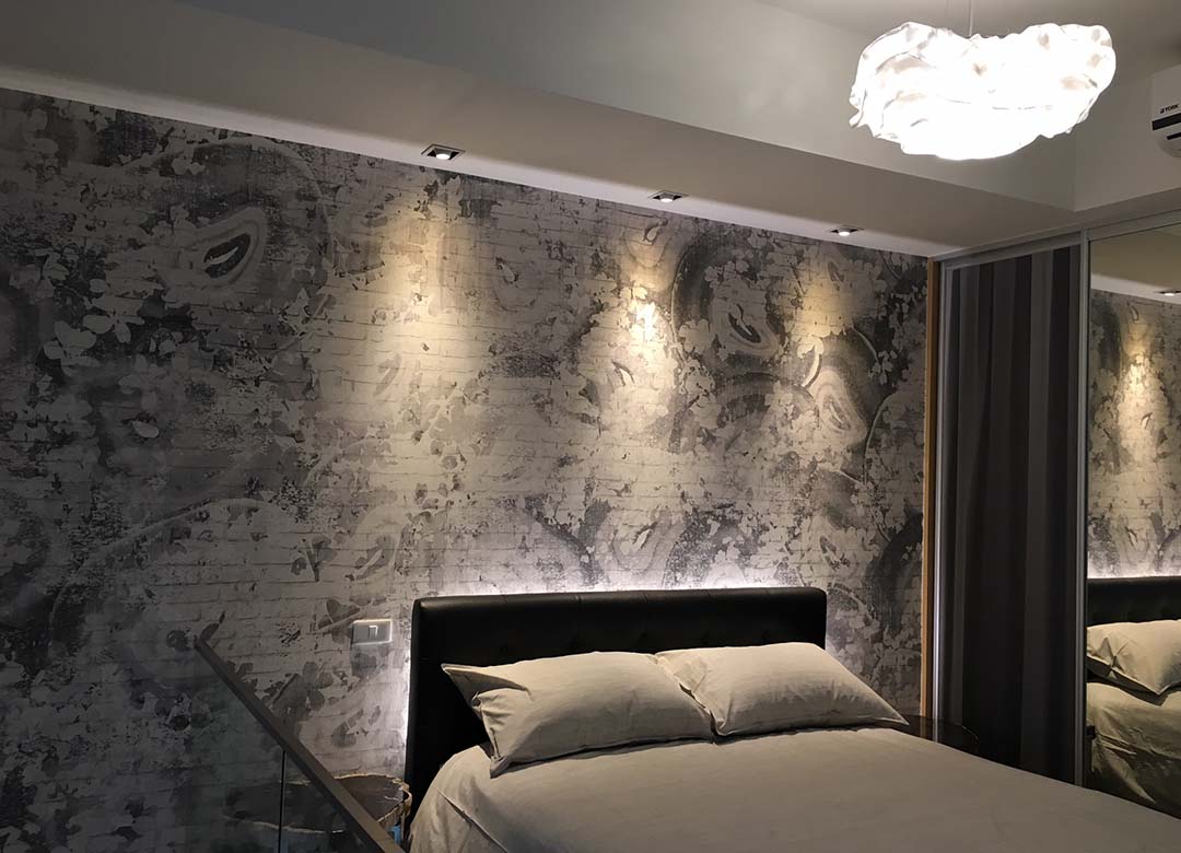 Wallpaper interior design in Bangkok | Italian custom-made murales