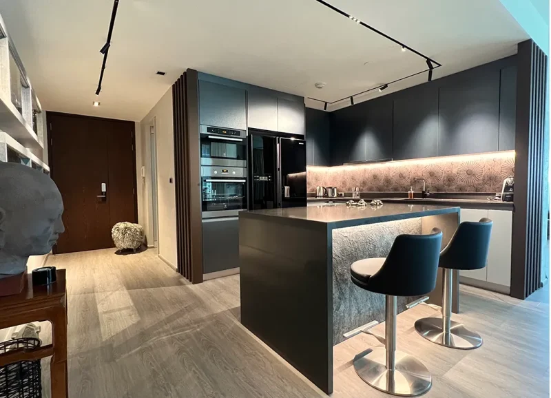 A masterfully completed, fully styled contemporary luxury residential living space designed and executed by Elementi Interiors.