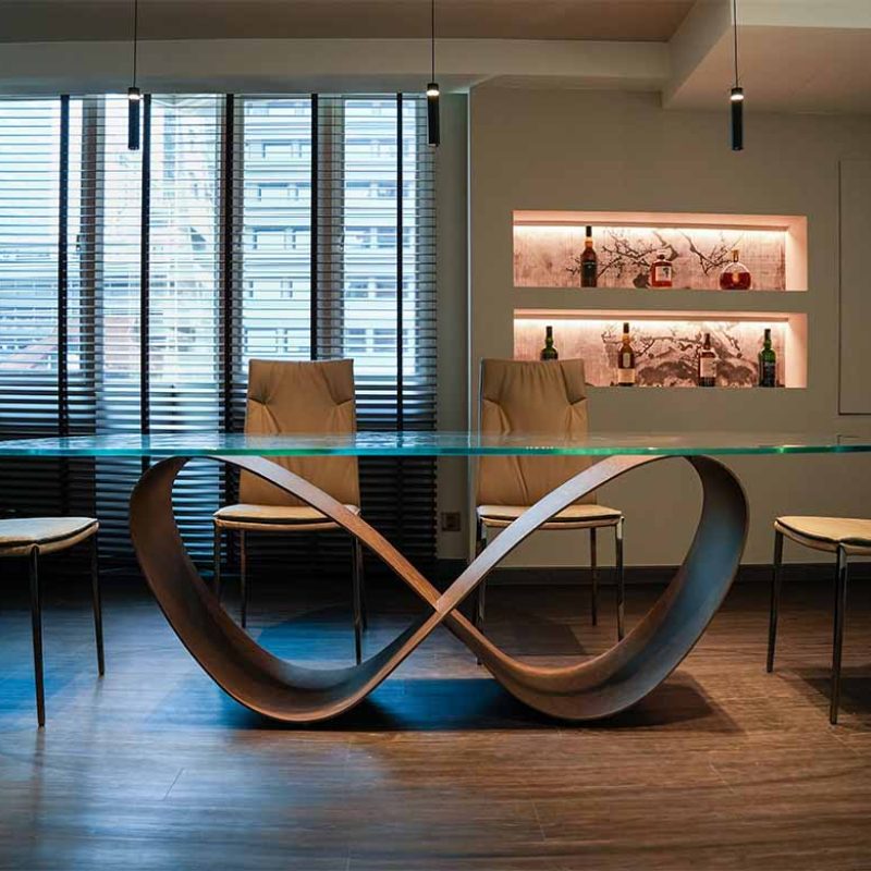 Butterfly Cattelan table | Isabel leather chair | Elementi Interiors
