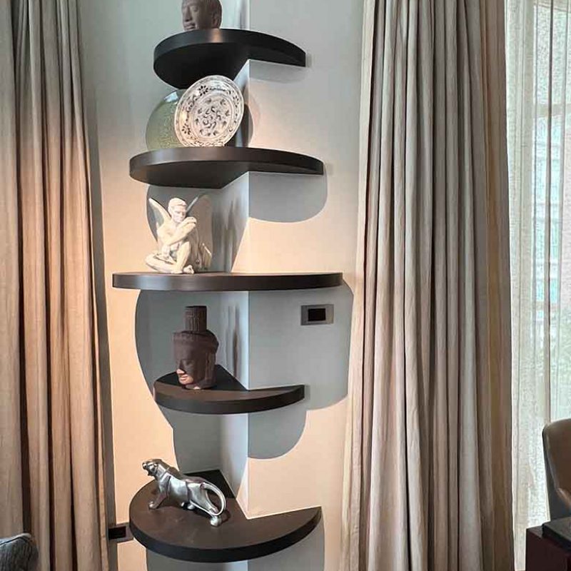 Rounded wall shelves Elementi Interiors