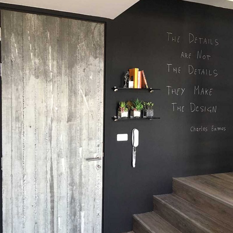 Blackboard entrance wall and door sticker from InstabileLab Italy | Nicola Conti designer